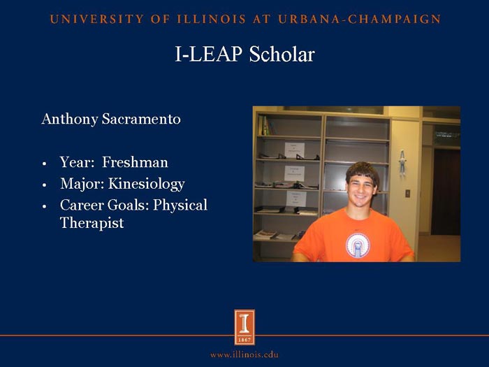 I-LEAP Scholar: Anthony Sacramento