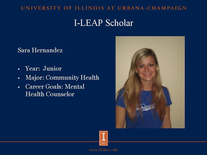 I-LEAP Scholar: Sara Hernandez