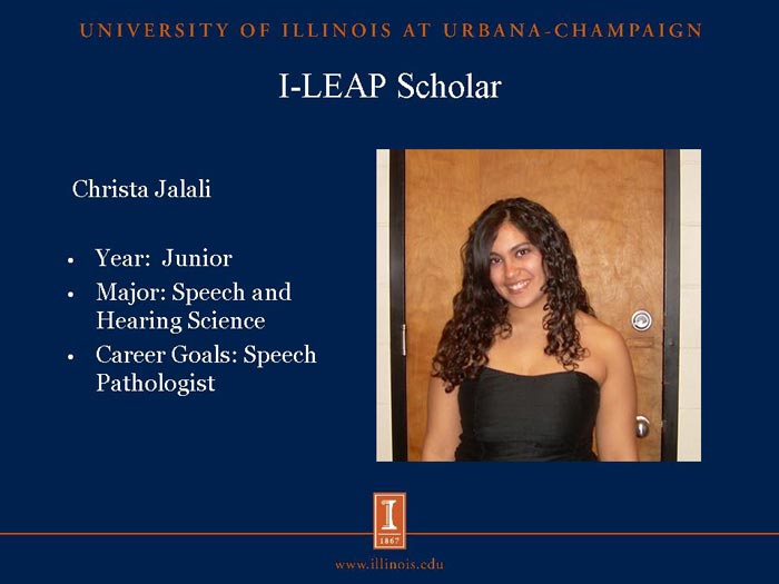 I-LEAP Scholar: Christa Jalali