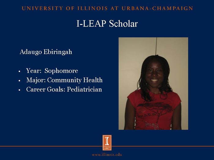 I-LEAP Scholar: Adaugo Ebiringah
