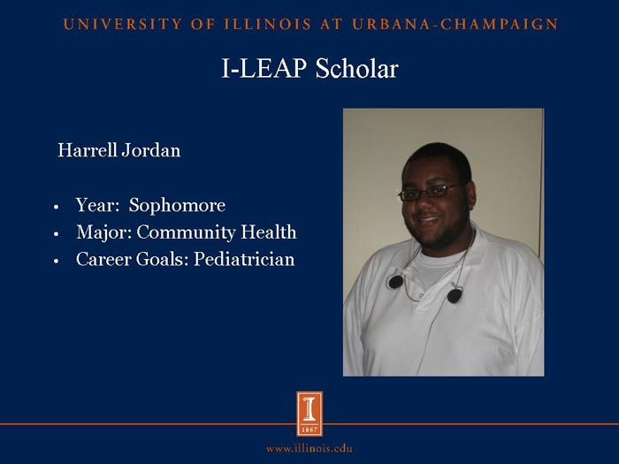 I-LEAP Scholar: Harrell Jordan