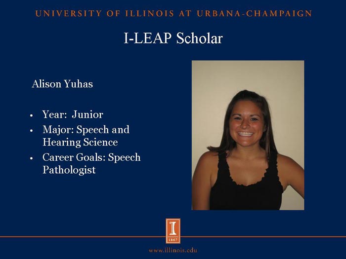 I-LEAP Scholar: Alison Yuhas
