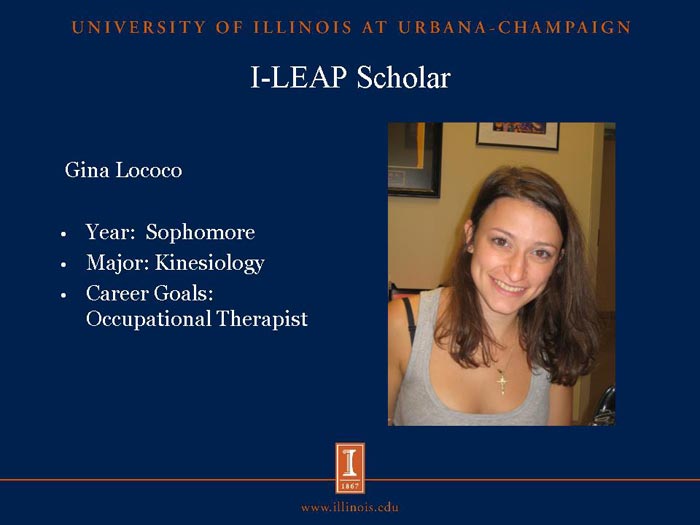 I-LEAP Scholar: Gina Lococo