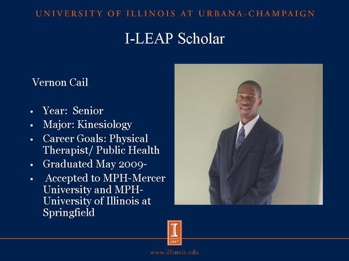 I-LEAP Scholar: Vernon Cail
