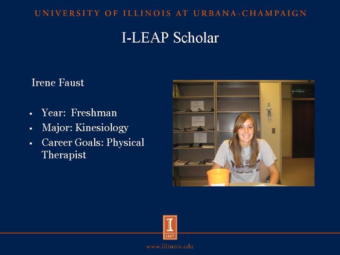 I-LEAP Scholar: Irene Faust