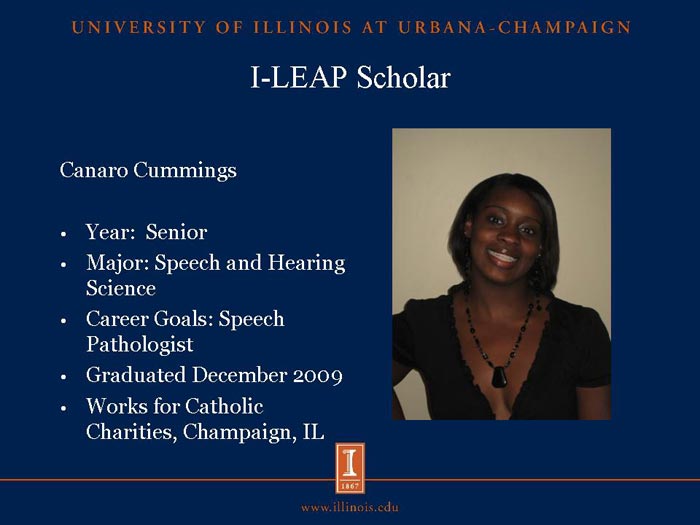 I-LEAP Scholar: Canaro Cummings