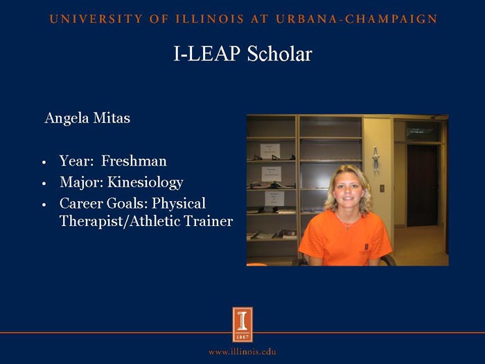 I-LEAP Scholar: Angela Mitas