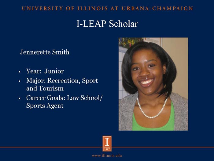 I-LEAP Scholar: Jennerette Smith