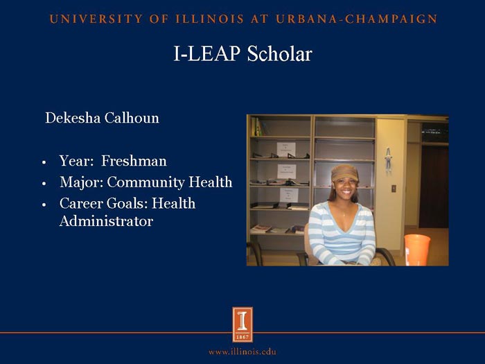 I-LEAP Scholar: Dekesha Calhoun