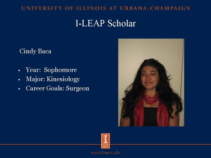 I-LEAP Scholar: Cindy Baca