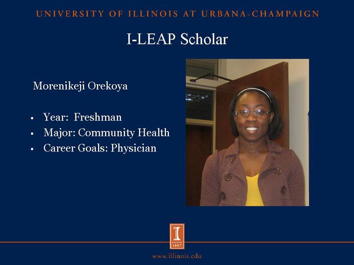 I-LEAP Scholar: Morenikeji Orekoya