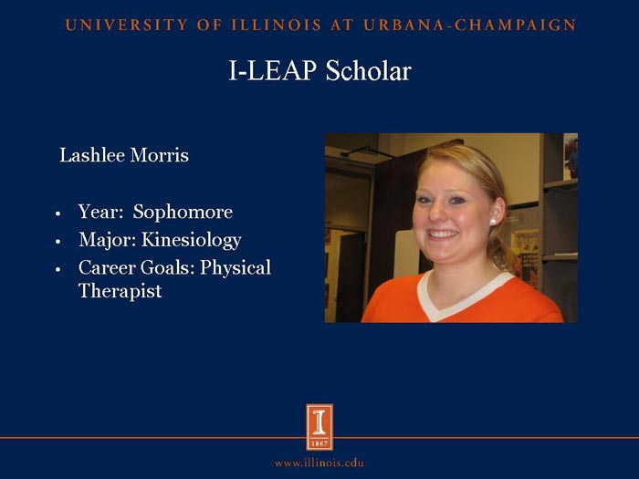 I-LEAP Scholar: Lashlee Morris
