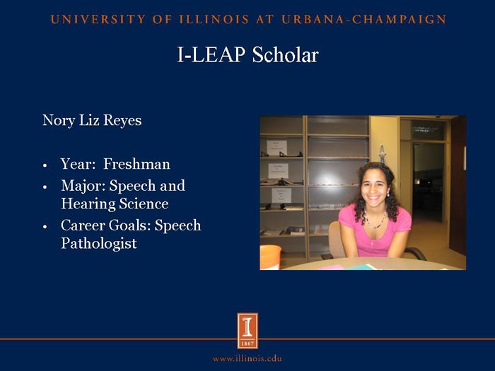 I-LEAP Scholar: Nory Liz Reyes